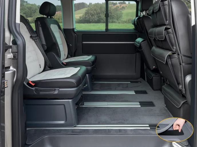 BRANDRUP® – Veloursteppich Fahrgastraum VW-T6.1 Multivan/ Beach Tour