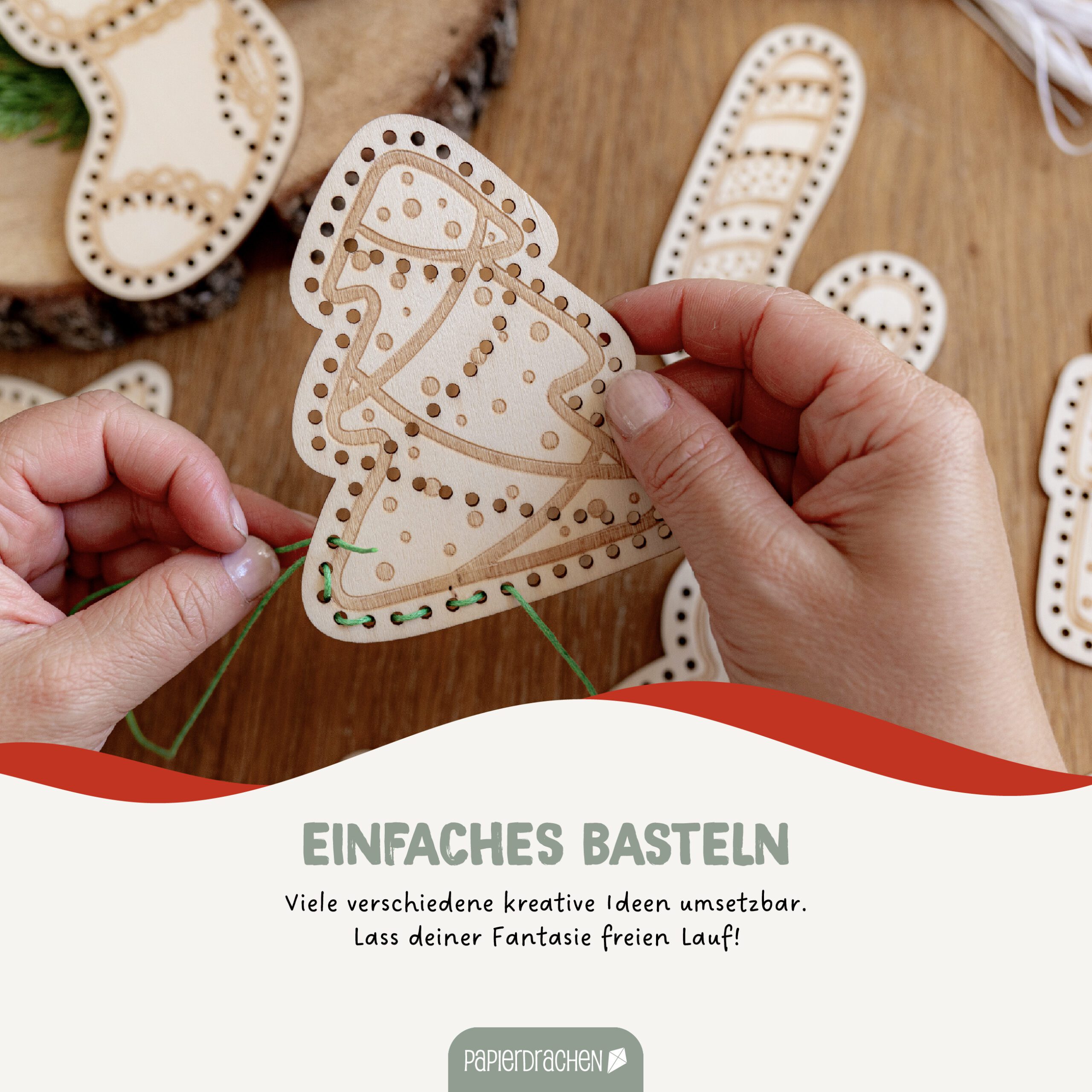DIY Fädelset aus Holz – Weihnachten – Bild 3