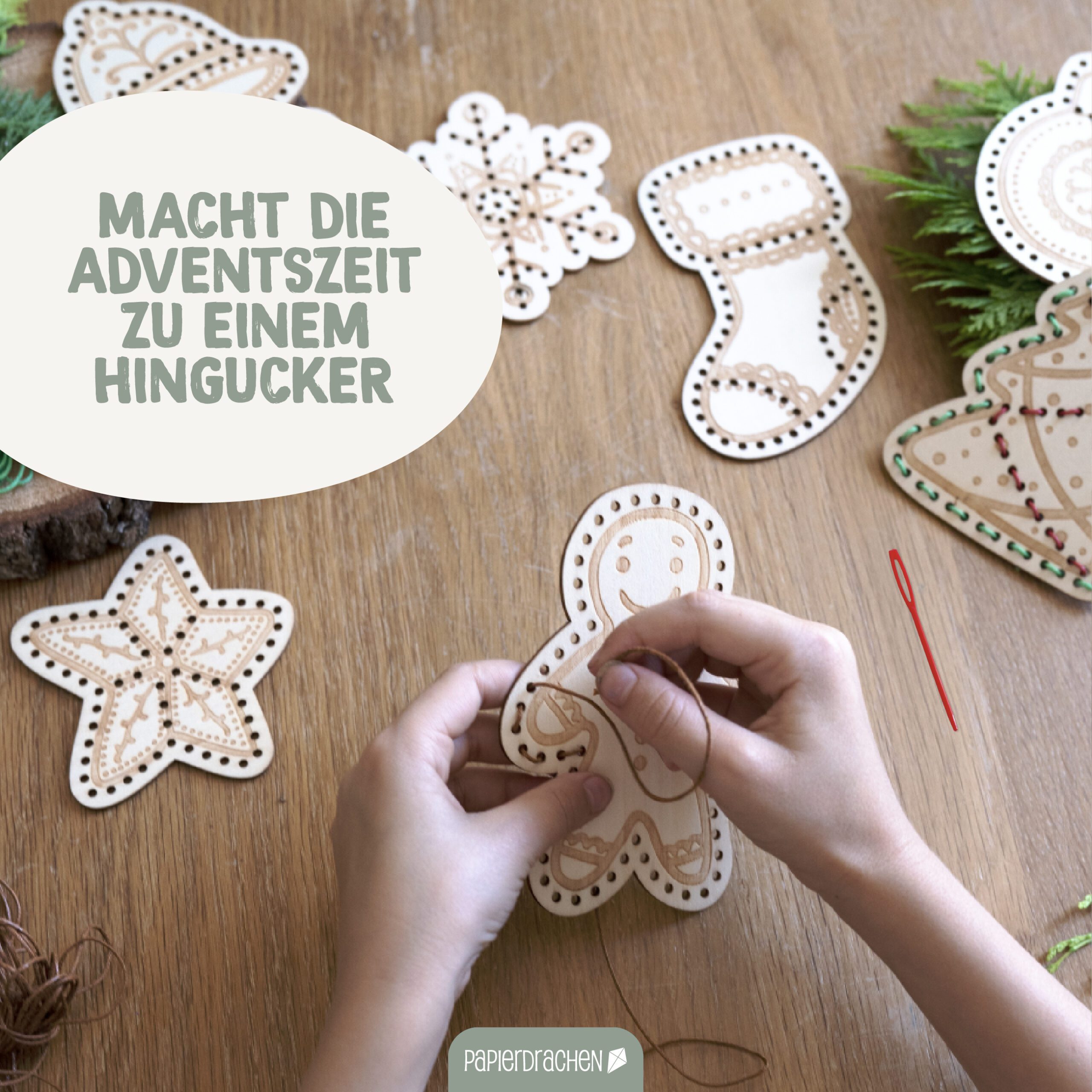 DIY Fädelset aus Holz – Weihnachten – Bild 4