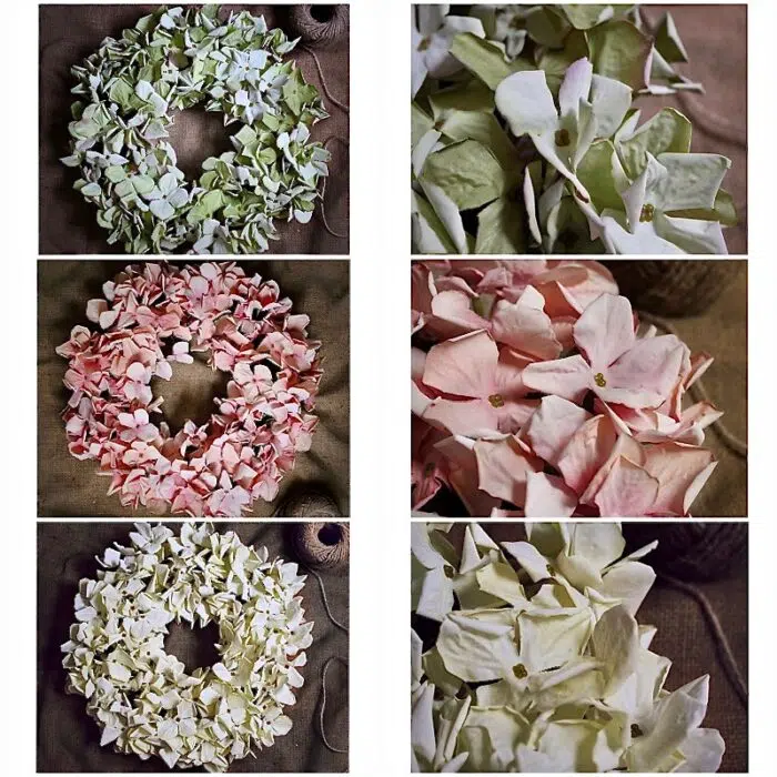 künstlicher Kranz “Hortensie“ Ø30×H.8cm – Auswahl – Bild 3